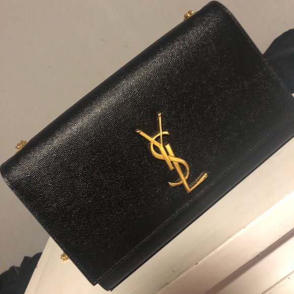 YSL monogram Kate medium black and gold - Picture 2 of 8